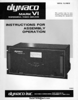 Dynaco Mark-VI - Owners Manual